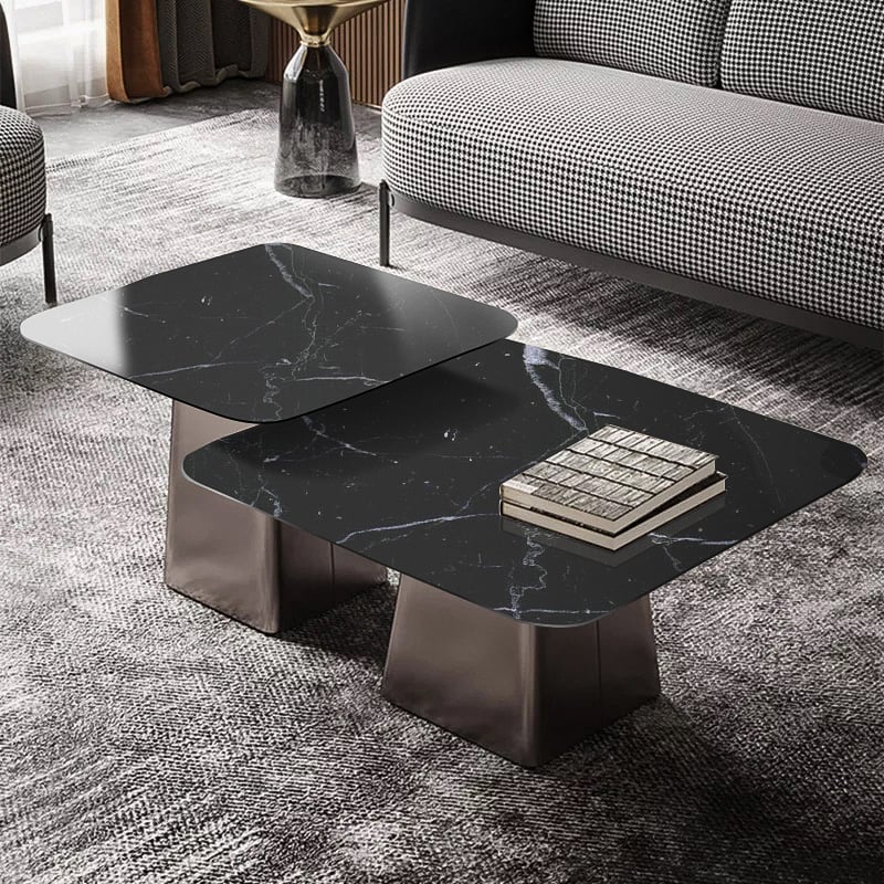 Kartgo Apex Pinnacle Modern Coffee Table with Marble Top - Image 4