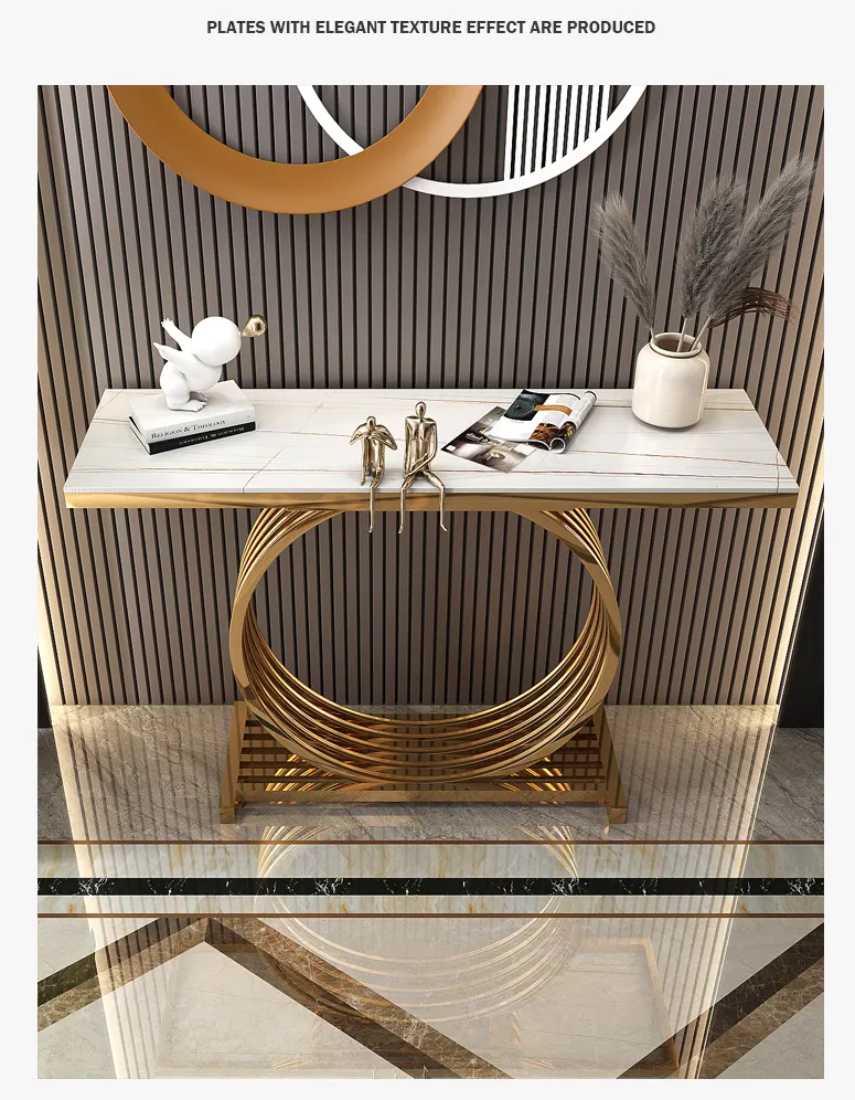 Kartgo Posh Statuario Metal-Luxe Console Table - Image 3