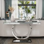 Kartgo Sterling-C Gray Marble Luxury Console