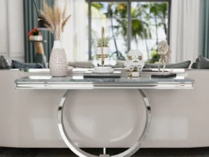 Kartgo Sterling-C Gray Marble Luxury Console