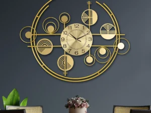 Kartgo Golden Encircled Metal Wall Clock