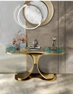 Kartgo Ocean-Vein Curved Gold Luxury Console