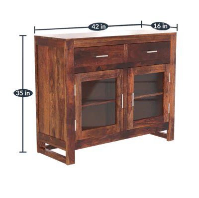 Kartgo Avian Solid Wood Sideboard in Provincial Teak Finish - Image 5