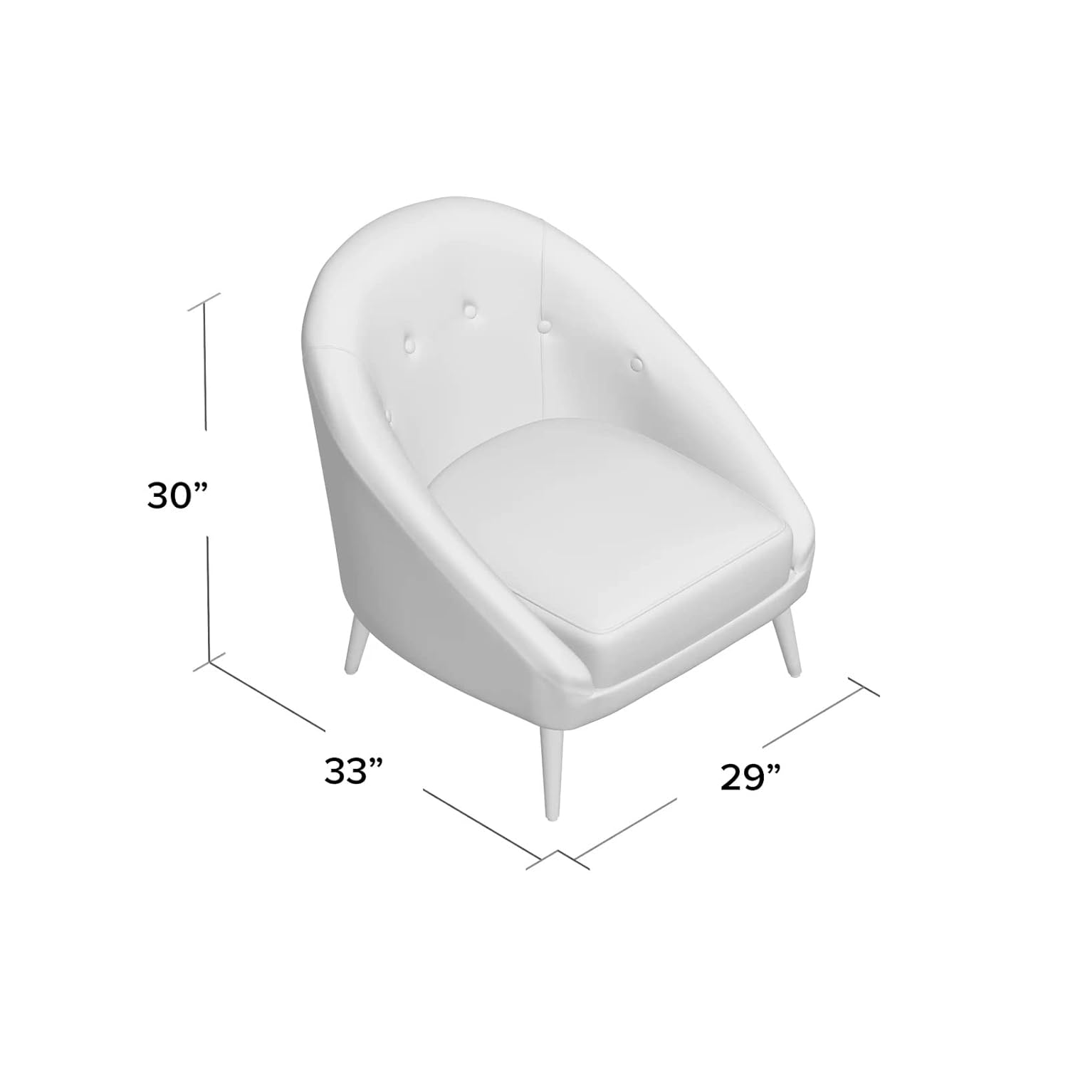 Kartgo Barrel Chair With Foot Stool (Gold Legs) - Image 5