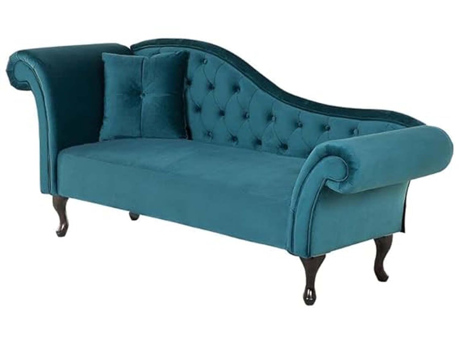 Kartgo Royal Teal Velvet Chaise Lounge - Image 4