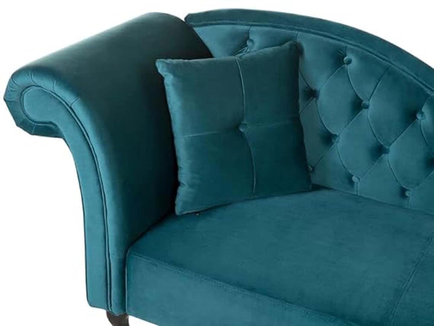 Kartgo Royal Teal Velvet Chaise Lounge - Image 5