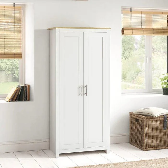 Kartgo Minimalist White 2-Door Wardrobe - Image 4