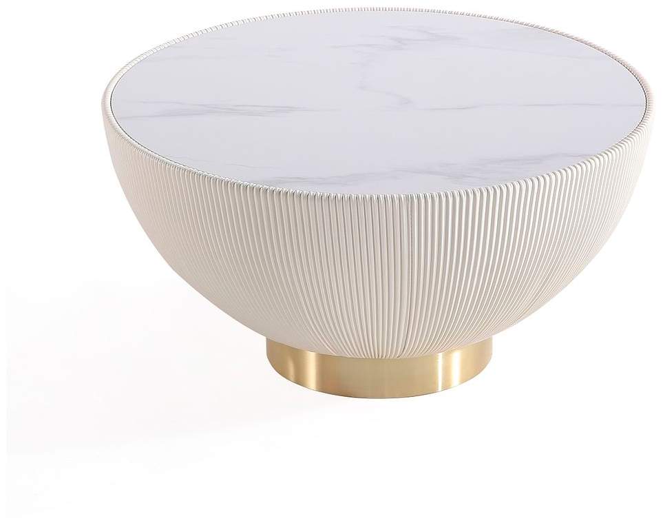 Kartgo Modern Ribbed Drum Tables - Set of 2 - Image 2