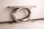 Kartgo Zen Stack Console Table (Brushed Titanium Finish)