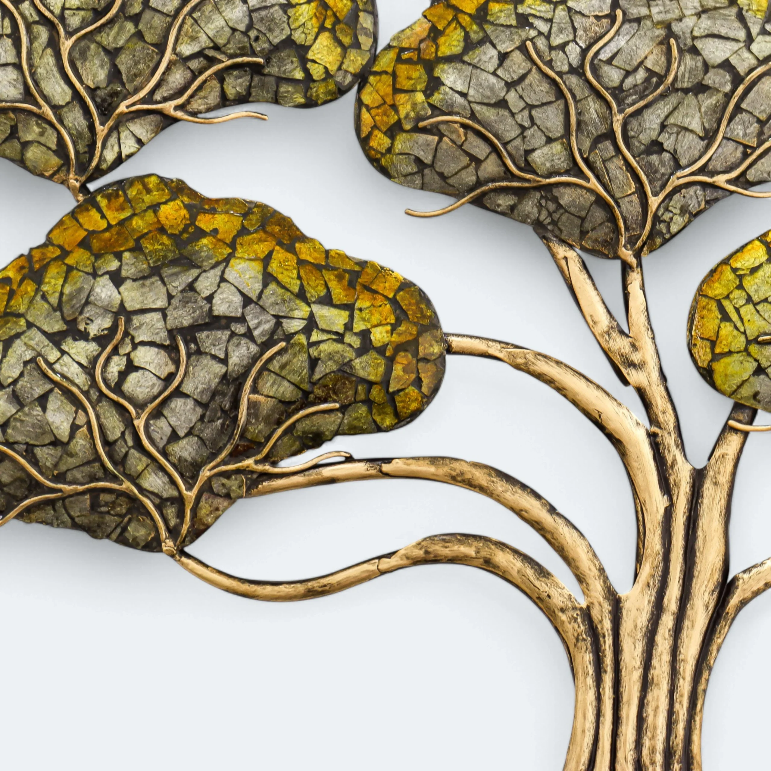 Kartgo Verdant Canopy Mushroom Tree Metal Wall Art - Image 2