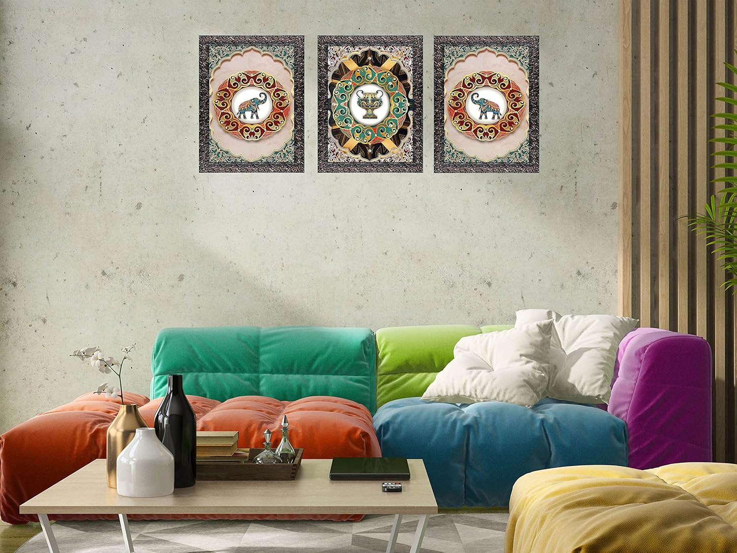 Kartgo Antique Urn Crystal Painting (Embossed Floral Frame) - Image 4