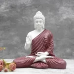 Kartgo Blessing Buddha 2 Feet Maroon and White