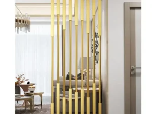 Kartgo Modern Luxury Gold & Glass Room Partition