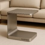 Kartgo C-Shaped Side Table (Brushed Metallic Finish)