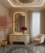 Kartgo Serene Fluted Vanity (Champagne Cream & Gold)