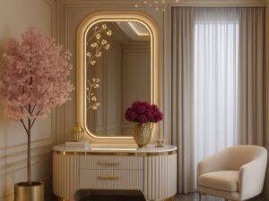 Kartgo Serene Fluted Vanity (Champagne Cream & Gold)