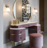 Kartgo Blush Royale Grand Vanity Set (Mauve & Gold Tiered Design)