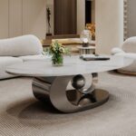 Kartgo Designer Orbital Sculptural Center Table (Gunmetal Finish)