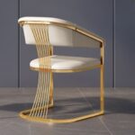 Kartgo Modern Luxury Accent Chair (Gold C-Frame)