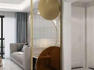 Kartgo Designer Eclipse Geometric Partition (Fluted & Tinted Glass)