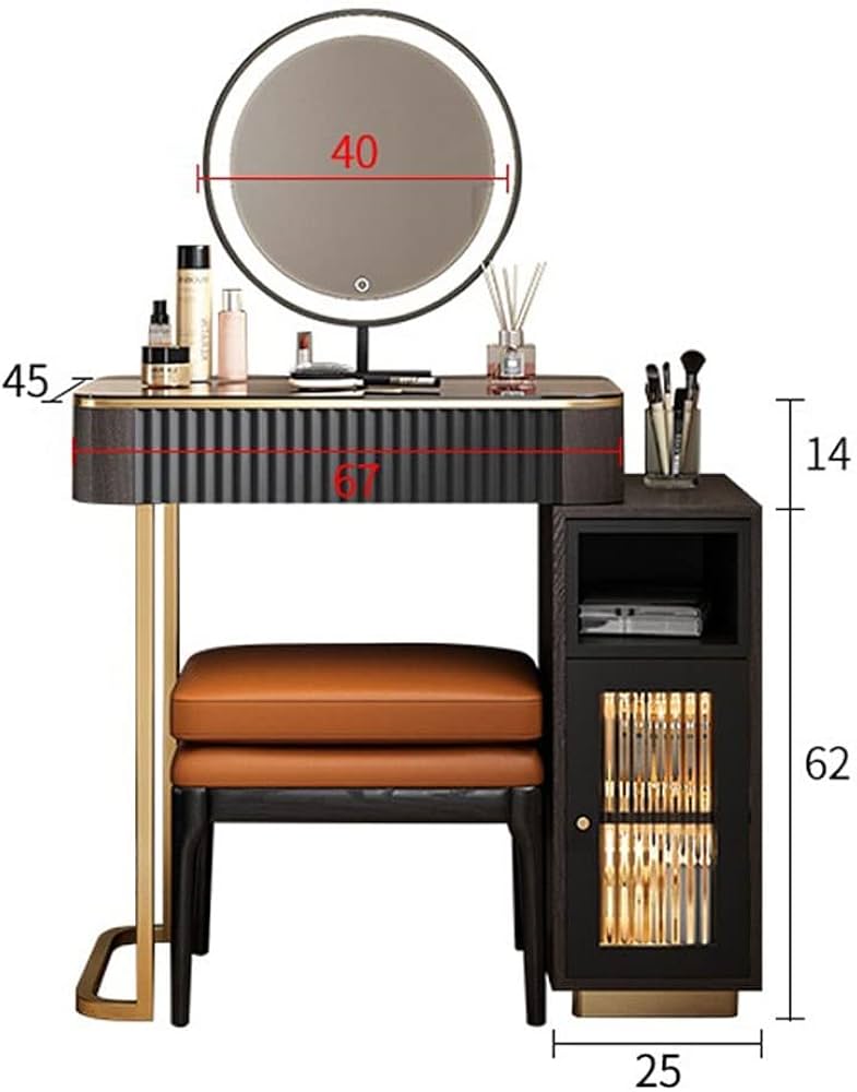 Kartgo Fluted Dressing Table with Integrated Dressing Table - Image 3