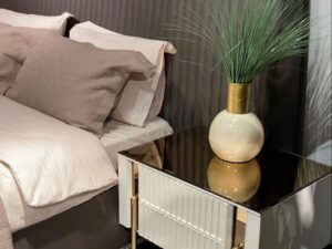 Kartgo Arctic Ribbed Bedside Table