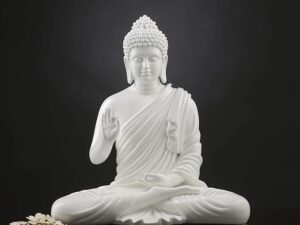 Kartgo Meditative Emerald Buddha Statue 2 Feet Golden