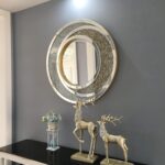 Kartgo Crystal Eclipse Triple-Orbit Wall Mirror (Silver & Gold Glamour)