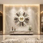 Kartgo "Botanical Sunburst" Luxury Wall Clock (60 cm Diameter)
