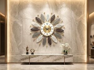 Kartgo "Botanical Sunburst" Luxury Wall Clock (60 cm Diameter)
