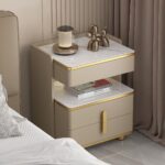 Kartgo Royal Carrara Gilded Bedside Table