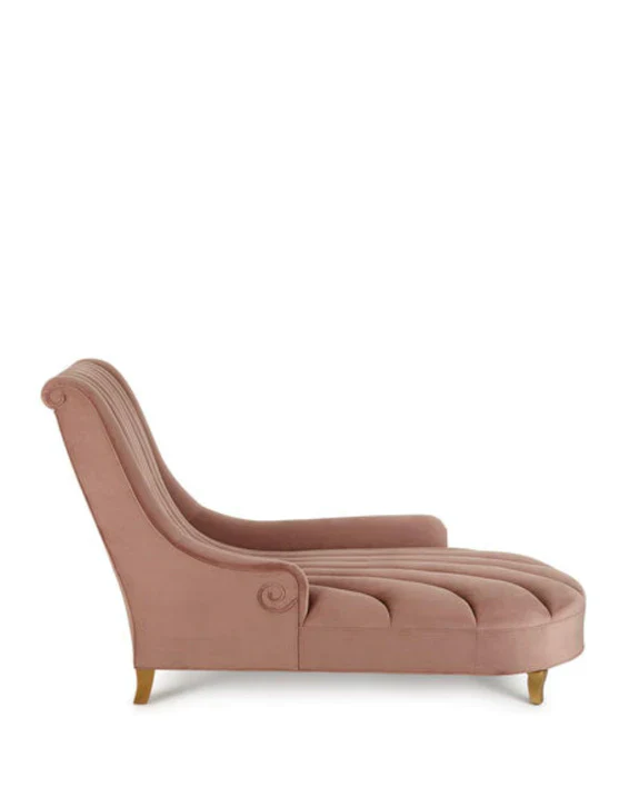 The Espresso Velvet Channel-Tufted Chaise Lounge – Modern Luxury Lounger | Kartgo - Image 3