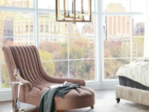 The Espresso Velvet Channel-Tufted Chaise Lounge – Modern Luxury Lounger | Kartgo
