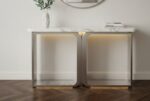 Modern Marble Console Table with Designer Metal Base – Luxury Entryway Console Table | Kartgo