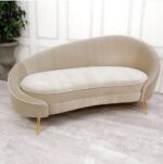 Kartgo Parisian Serpentine Settee (Ivory Velvet)