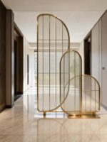 Kartgo Designer Triple-Arch Capsule Partition (Fluted Glass)