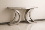 Kartgo Orbit Frame Console Table (Brushed Metallic Finish)