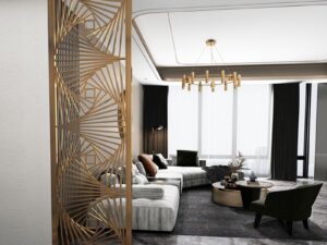 Kartgo Geometric Vortex Gilded Partition