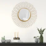 Kartgo Sunburst Petal Decorative Wall Mirror (Golden Radiance)