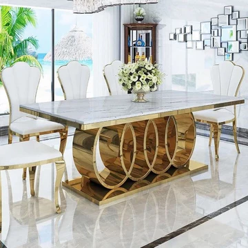 PVD stainless steel dining table by Kartgo